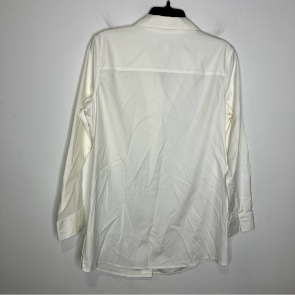 Chico’s no-iron white button down shirt women’s size 1 professional business - Picture 6 of 7